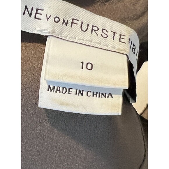 Diane von Furstenberg Black Delian Pebble Lace Peplum Dress Size 10 Part time - Picture 14 of 14